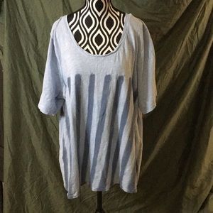Blue striped Lane Bryant Perfect Sleeve Tee 18/20